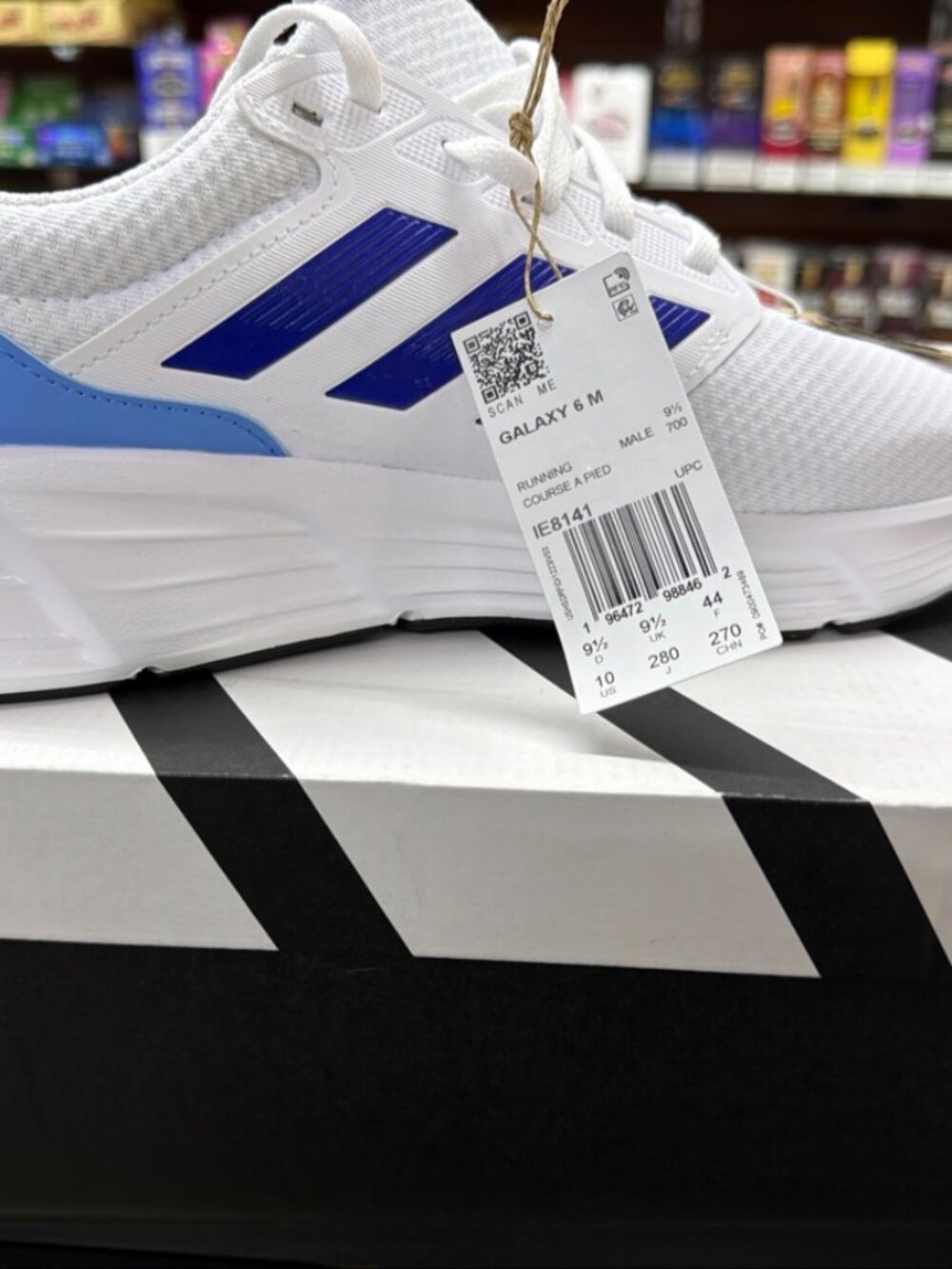 adidas Galaxy 6 IE8141 White Royal Blue Light Blue Men's 10